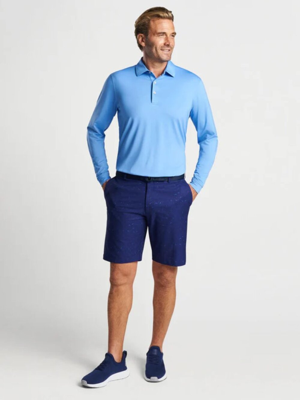 Peter Millar Surge Floral Performance Golf Shorts Mens 32 Gray 9 Inseam
